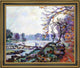 Armand Guillaumin Dam at Genetin, Crozant Framed Premium Canvas Print, 20"x25"
