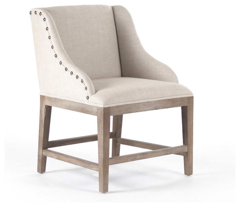 Connor Cafe Stool, Linen and Cotton