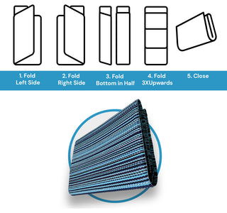 Sheffield Contemporary Stripes, Navy/Aqua, 5'x6'11"