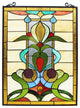 Chloe Lighting Anthuriun Tiffany-Style Floral Window Panel 24" Height