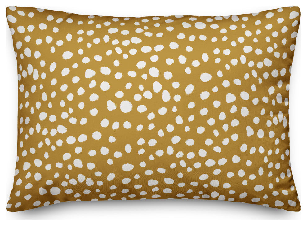 Gather Yellow and White Dalmatian 14x20 Indoor/Outdoor Pillow