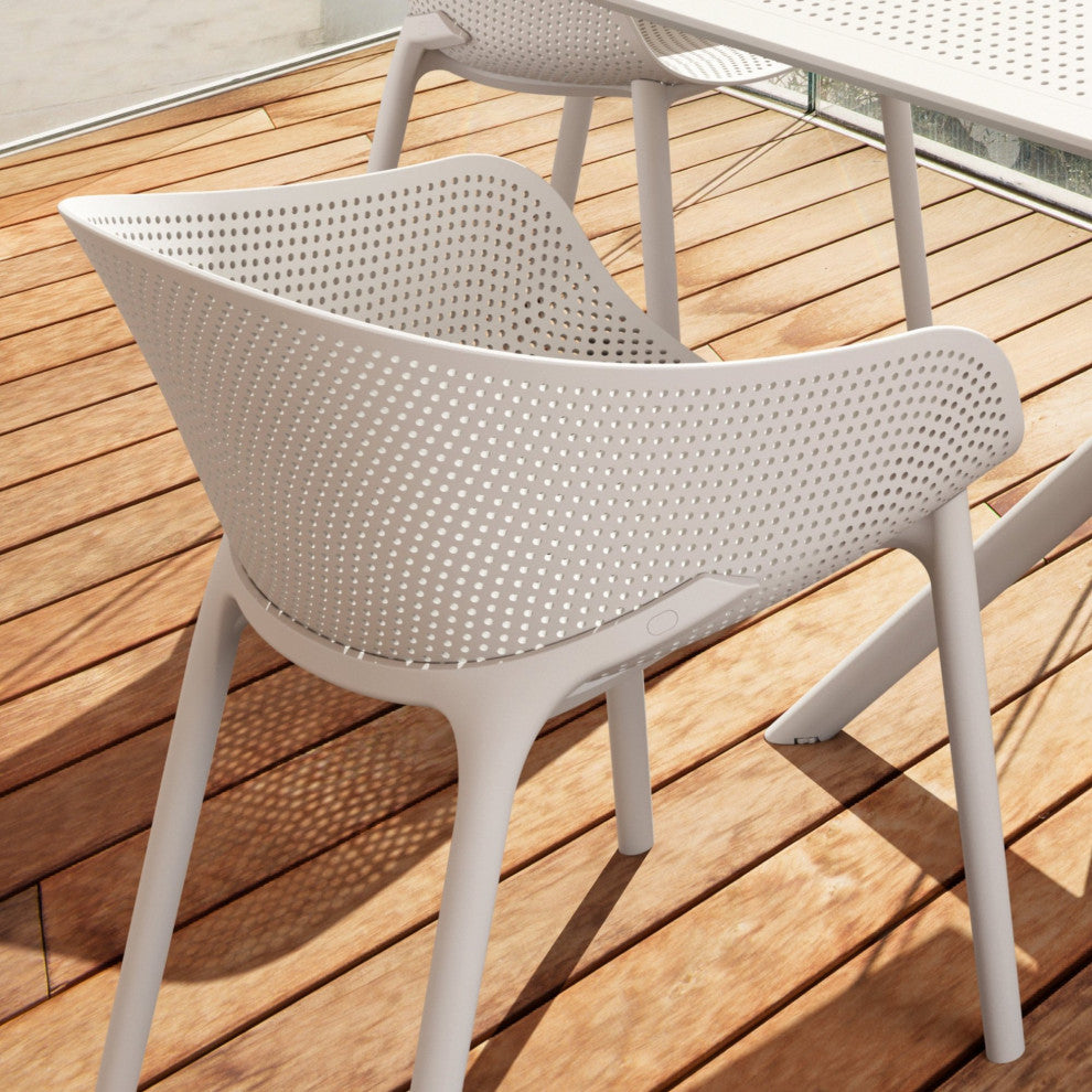 Compamia Sky Outdoor Dining Chair, Set of 2, White