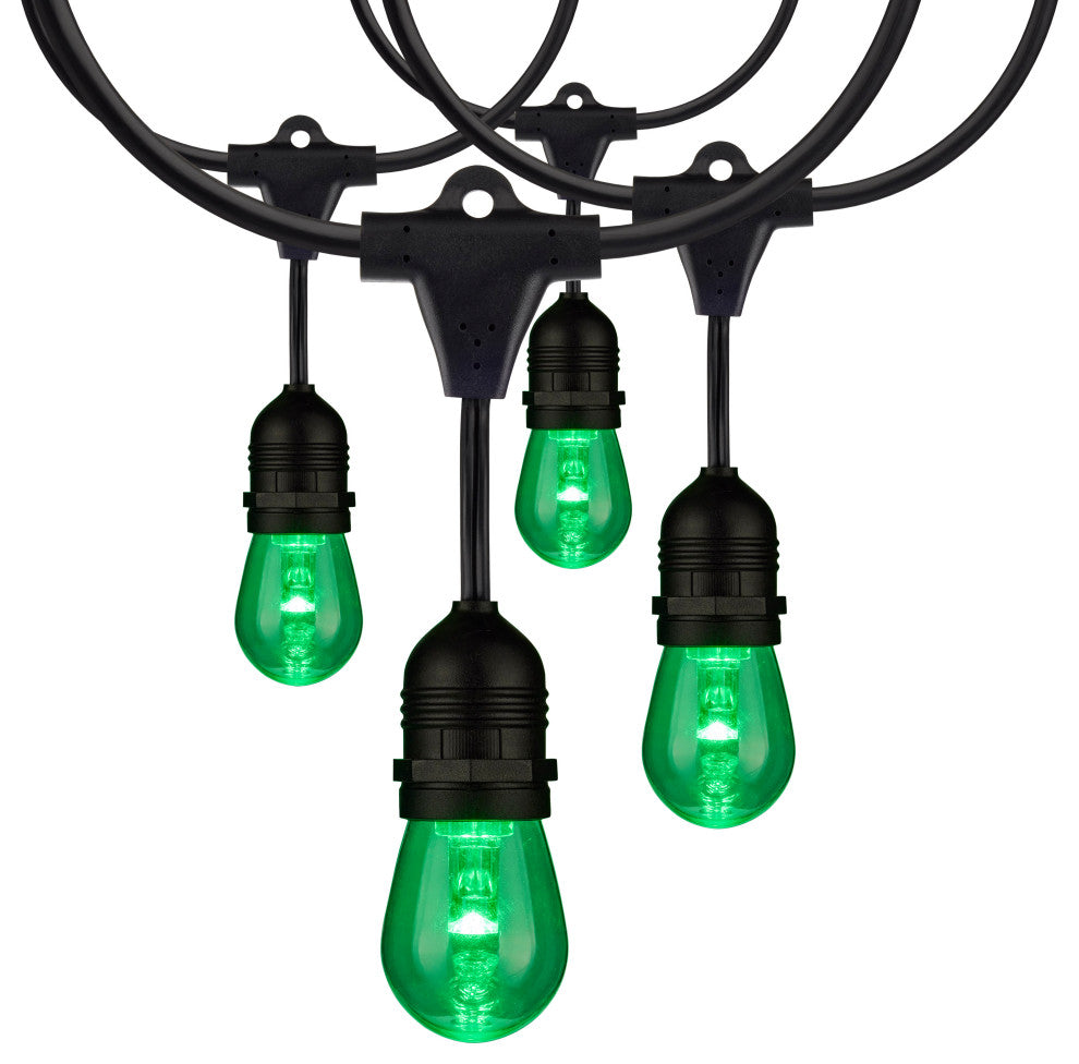48Ft - LED String Light - 15-S14 lamps - 12 Volts - RGBW with Infrared Remote