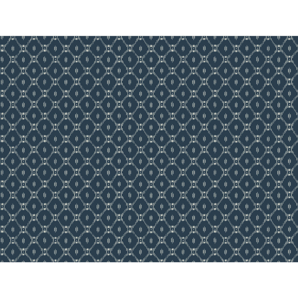Fretwork Wallpaper, Cobalt