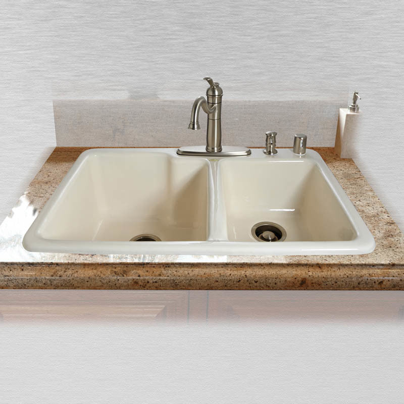 Extra Deep - High-Low Double Bowl - Self Rimming