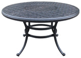 Carlsbad 52" Cast Aluminum Round Dining Table, Dark Lava Bronze