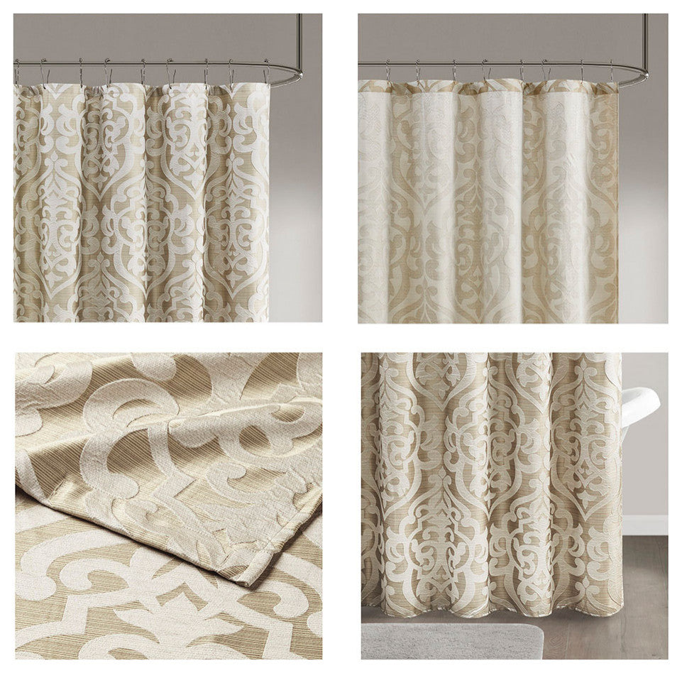 Madison Park Odette Jacquard Shower Curtain
