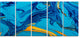 "Soft Blue Abstract Acrylic Paint Mix" Canvas Print, 5 Panels