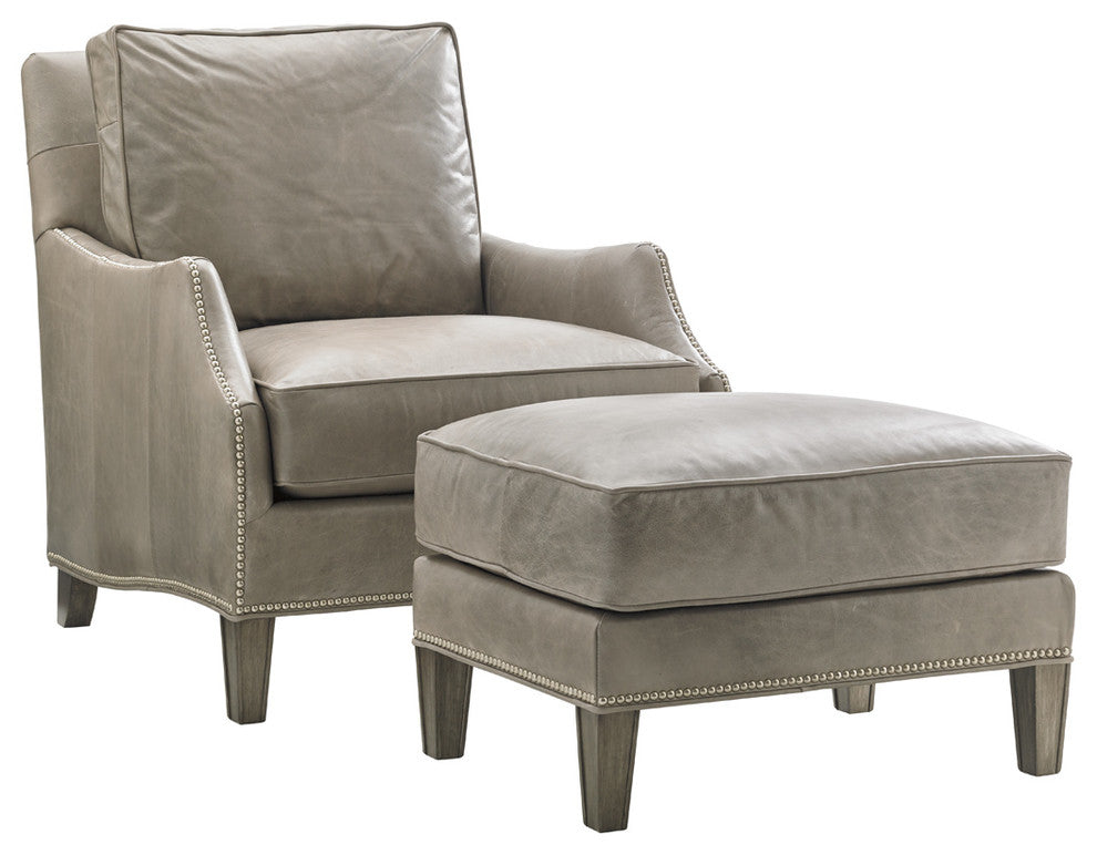 Ashton Leather Ottoman