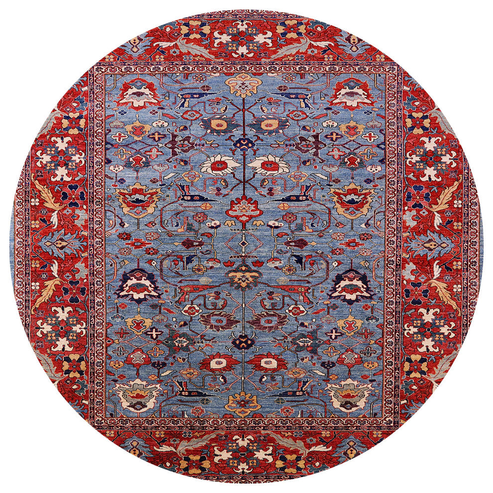 Ahgly Company Indoor Round Mid-Century Modern Area Rugs, 8' Round