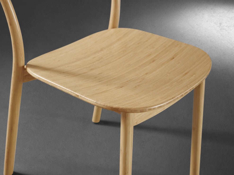 Hanna Dining Chair Bamboo Seat, Wheat, Set of 2