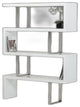 Contemporary High Gloss White Zig Zag Bookcase