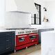 ZLINE 60" Dual Fuel Range, Stainless Steel With Red Gloss Door RA-RG-60