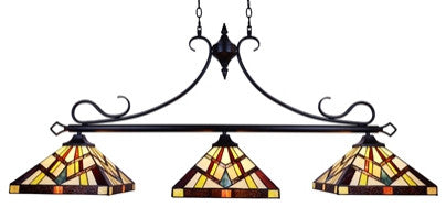 CHLOE Lighting CH3T523BM47-IL3 VINCENT Mission 3 Light Island Pendant 47`` Wide