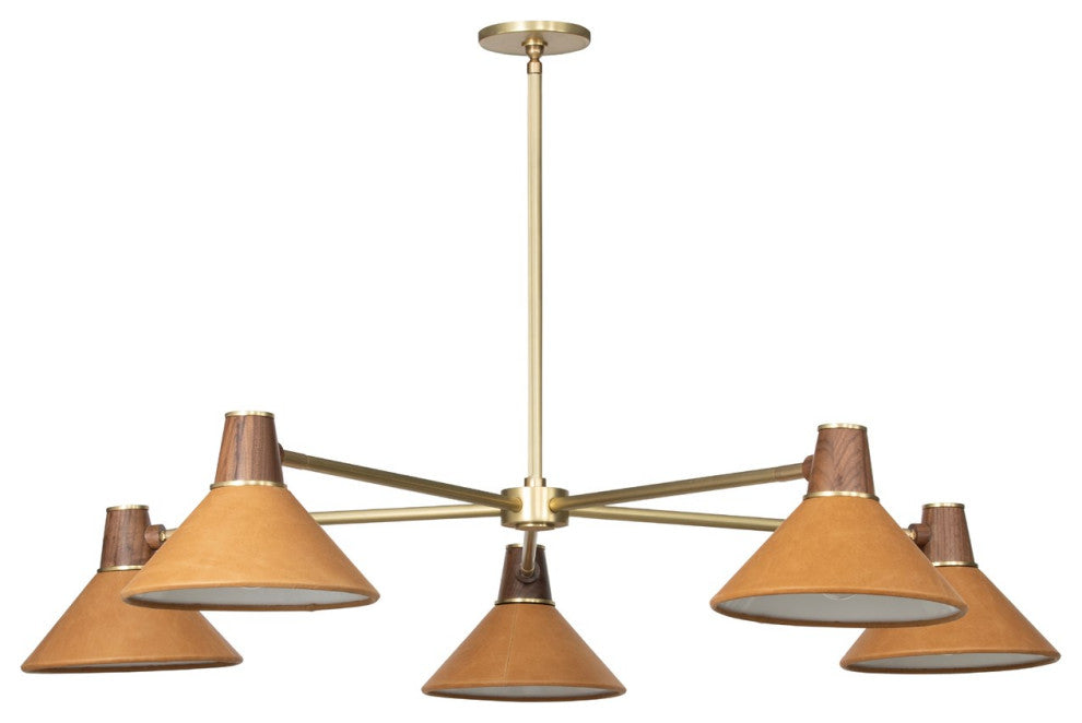 Cullen Chandelier-Natural Walnut