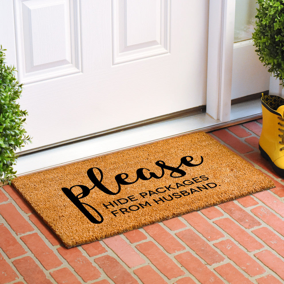 Calloway Mills Hide Packages From Husband Doormat, 24" X 36"