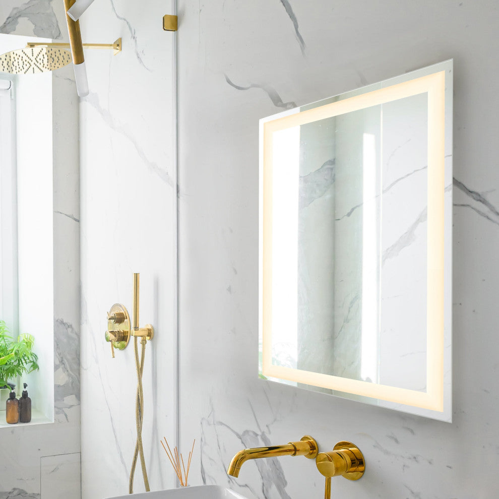 Remy Anti-Fog Front/Back-lit Bathroom Vanity Mirror, Touch Control, Height: 34"