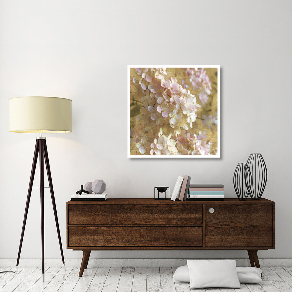 "Gilded Hydrangea I" Digital Paper Print by Sue Schlabach, 38"x38"