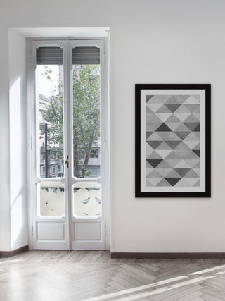 "Chromatic Triangles" Framed Art Print