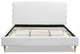 Stockholm Modern Wavy Headboard Platform Bed, Antique White Polyester, King