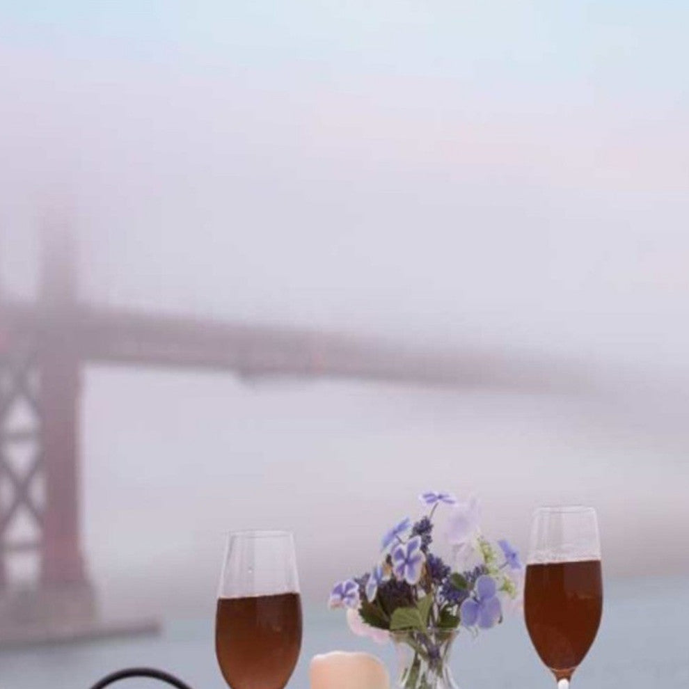 Up Close Overcast Bistro Caf" Golden Gate Bridge 2 Giclee Wrap Canvas Wall Art