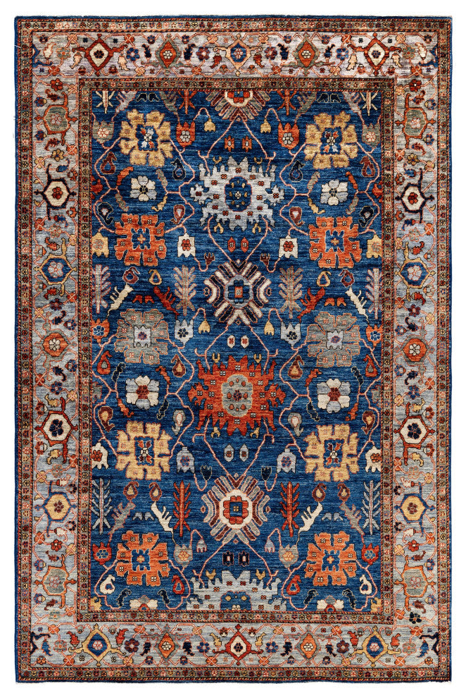 Serapi One-of-a-Kind Hand-Knotted Area Rug Blue, 6'0" x 9'1"