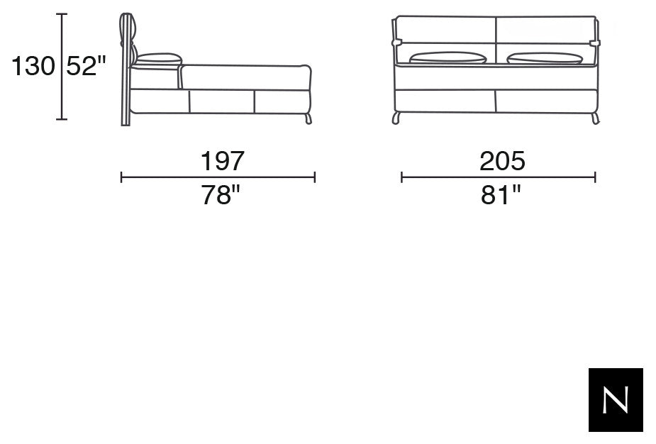 Nativa Interiors Moscow Geniune Leather King Bed, Macadamia