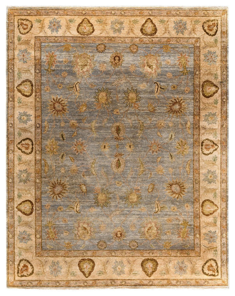 Oushak One-of-a-Kind Handmade Area Rug Gray, 7' 10" x 10' 1"