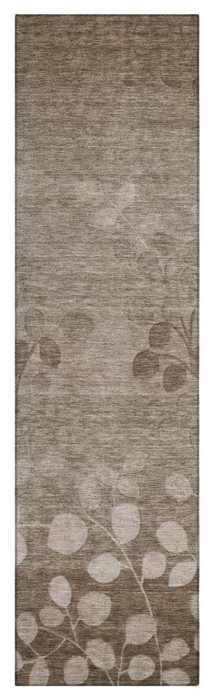 Machine Washable Indoor/Outdoor Chantille ACN1900 Taupe 2'3" x 7'6" Runner Rug