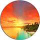 Beautiful Coastline In Philippines, Seascape Disc Metal Artwork, 23"