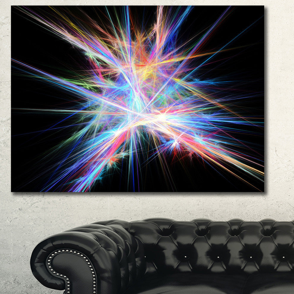 Light Blue Spectrum of Light, Abstract Canvas Art Print, 40x30