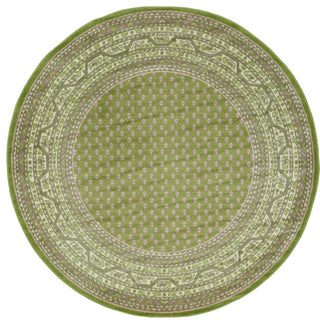 Unique Loom Green Allover Williamsburg 5' Round Rug