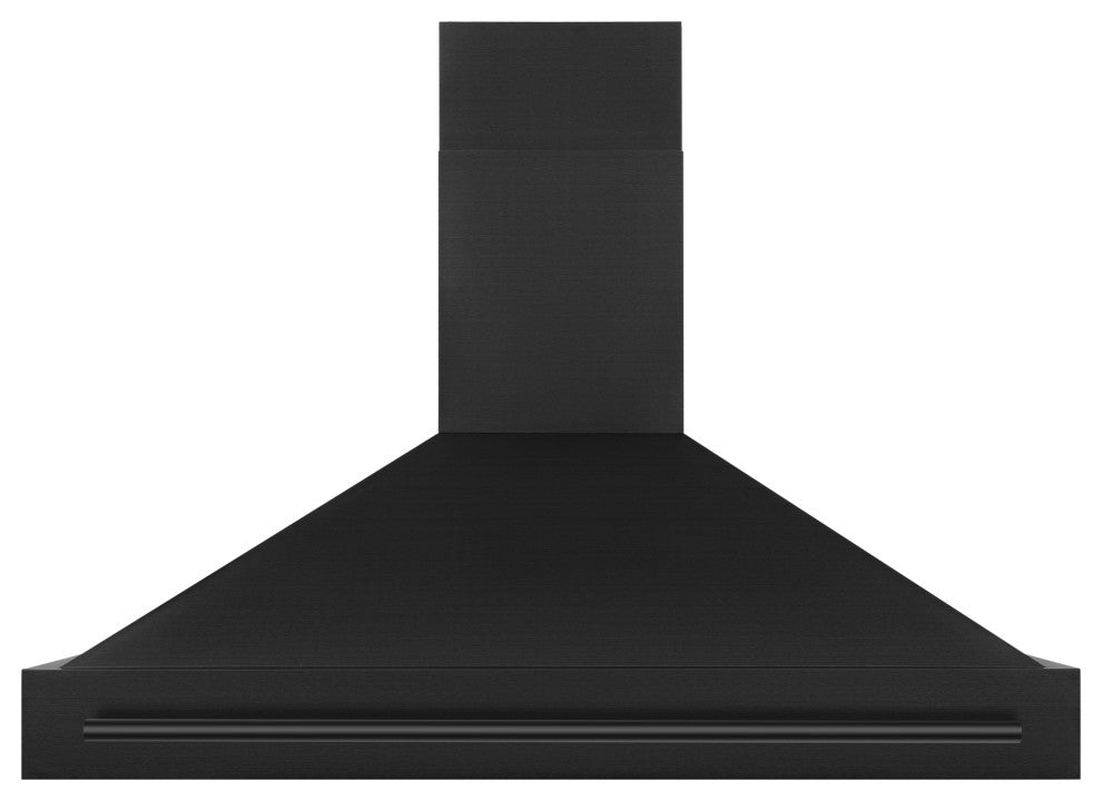 ZLINE 48" Wall Mount Range Hood, Black Stainless Steel, BS655-48-BS