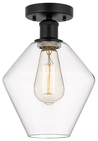 Innovations 616-1F-BK-G652-8 Cindyrella 1 Light Semi-Flush Mount, Matte Black