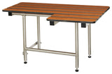 ADA Bariatric Wall Mount Folding Transfer Bench Shower Seat, Left-Handed, 32"