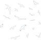 Flock of Birds Flying Wall Decals Stickers Peel and Stick Wall Art, White