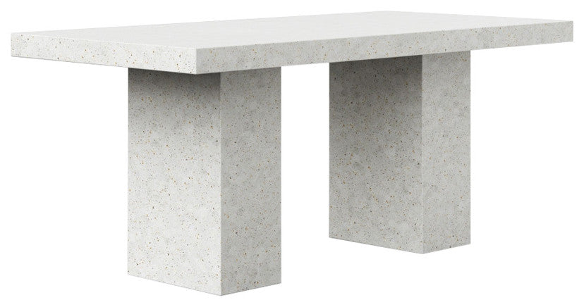 Mixx Elcor Bar Height Dining Table 47"x95", Ivory Terrazzo