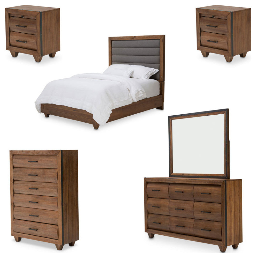 AICO Furniture Brooklyn Walk 6 Piece Bedroom Set