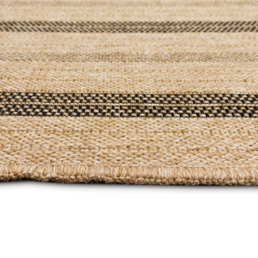 Sahara Multi Border Indoor/Outdoor Rug Natural 7'10" Square