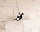 Climbing Man Wall Art, Black