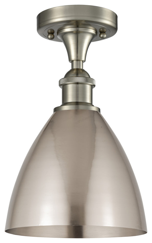 Ballston Dome Semi-Flush Mount, Brushed Satin Nickel, Brushed Satin Nickel