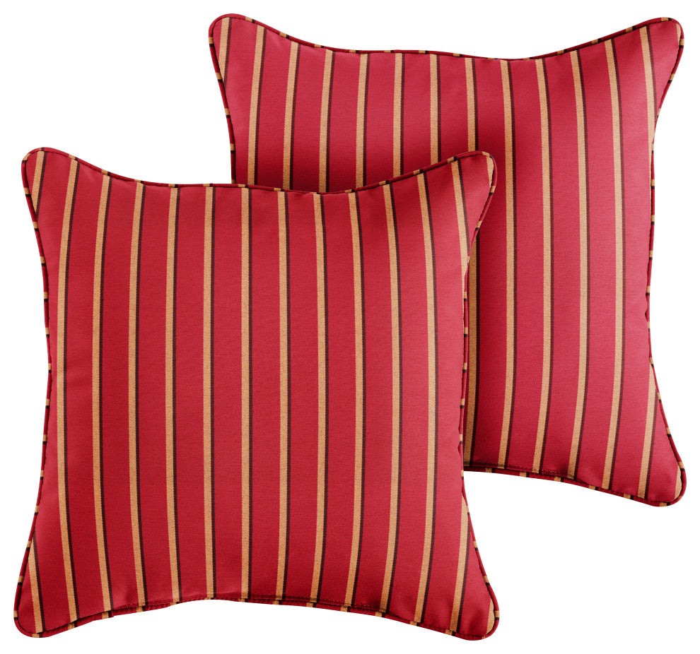 Sorra Home Sunbrella Outdoor Corded Pillows, Set of 2
