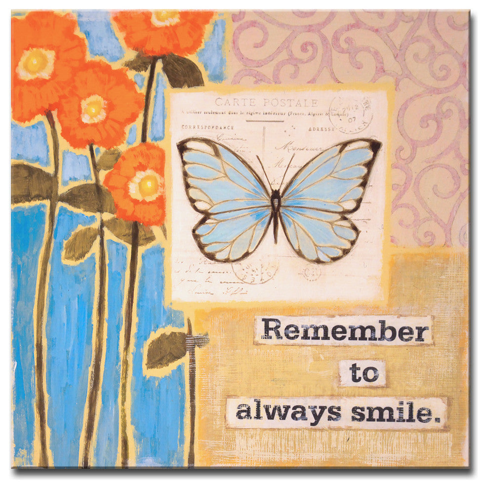 Canvas Art 'Happy Thoughts II' by Hope Hansen, 16"x16"