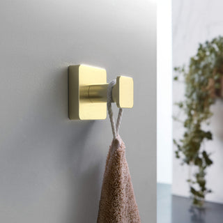 Blaze Bathroom Towel & Robe Hook, Set of 2, Brushed Gold