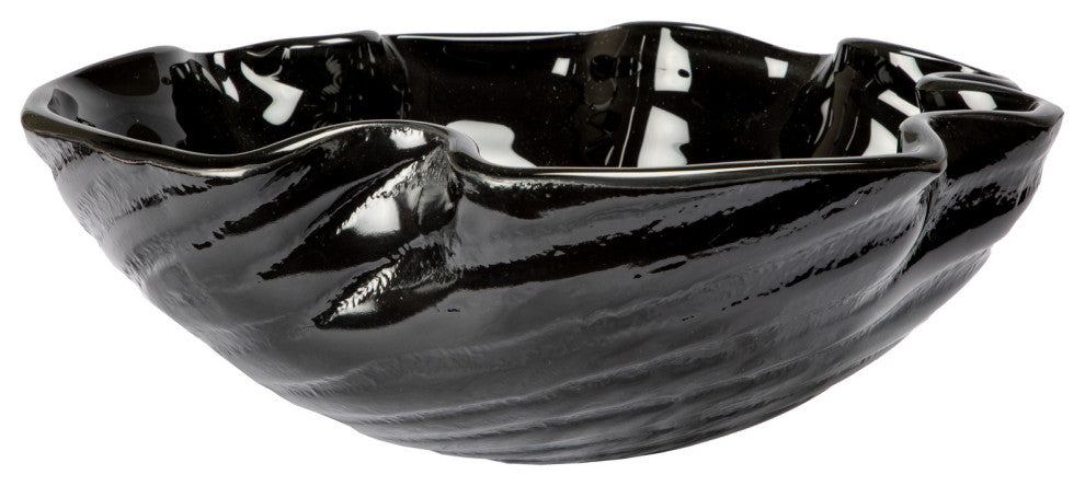Eden Bath EB_GS68 Midnight Wave Glass Vessel Sink