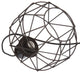 7"W 1-Light LED Metal Cage Plug-In Swag Pendant Lights (Set of 2) Bronze Finish