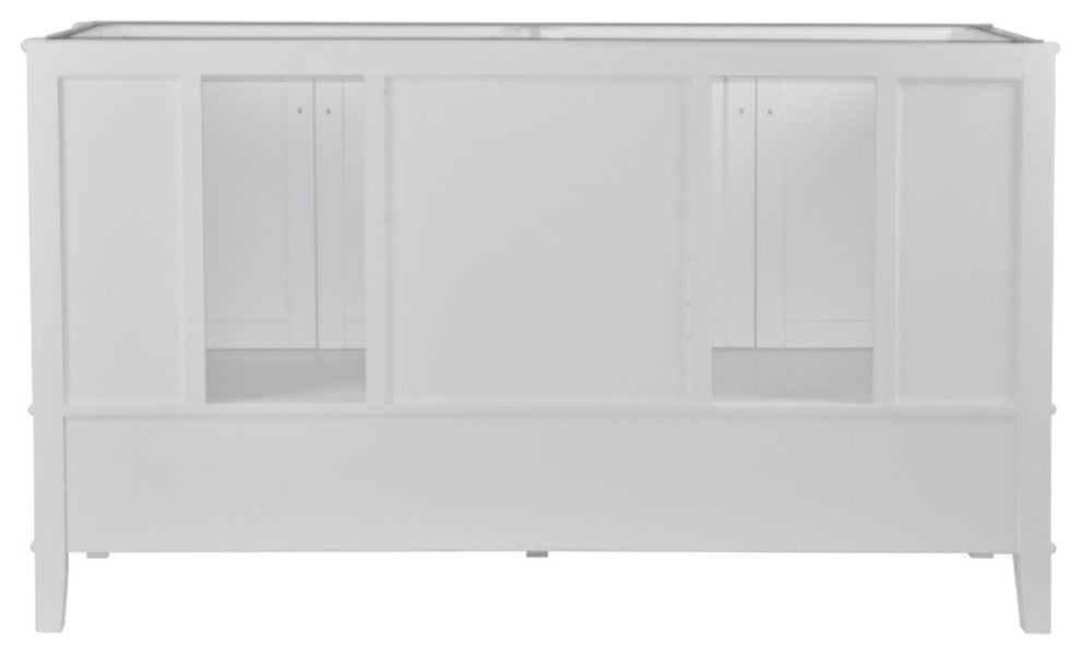 61" Double Vanity, White With Engineered Stone Top