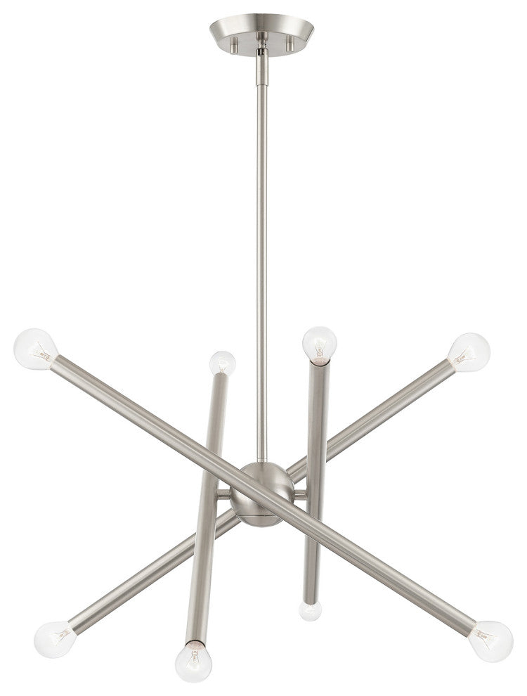Livex Lighting Soho 8 Light Brushed Nickel Chandelier