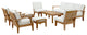 Natural White Marina 10 Piece Outdoor Patio Teak Set