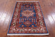 2' 10" X 4' 2" Super Kazak Handmade Geometric Rug Q10281